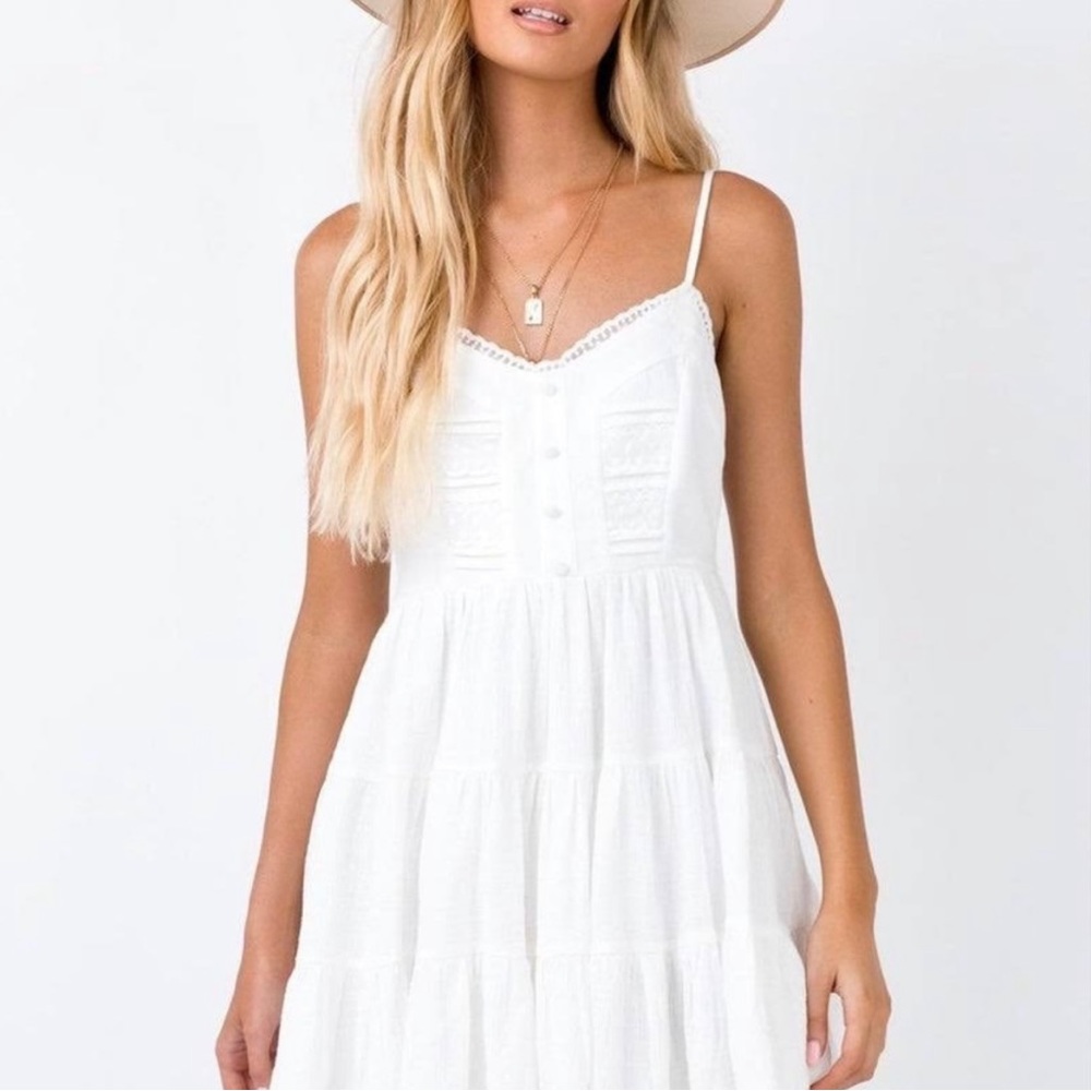 Princess Polly off white mini dress size US 6
